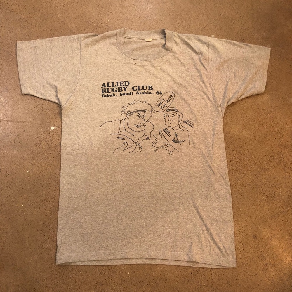 Vintage 1984 Saudi Arabia political humor tee size L